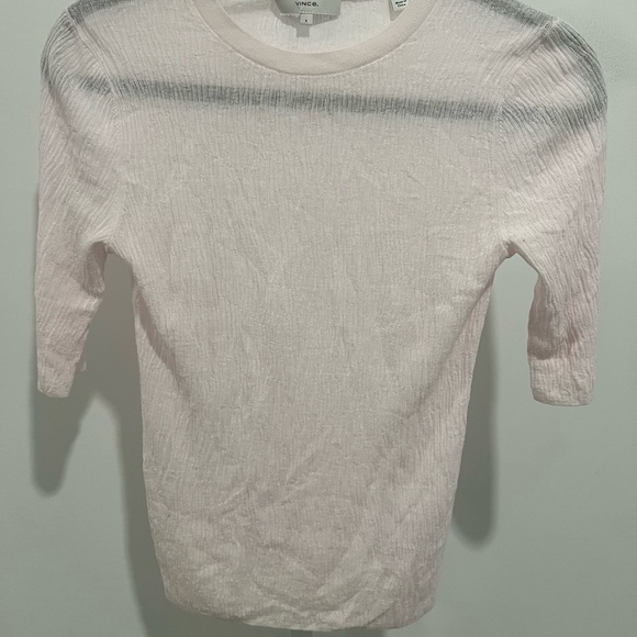 VINCE / 100% Cotton Tissue Weight Textured Sweater /Size SP - Picture 2 of 4